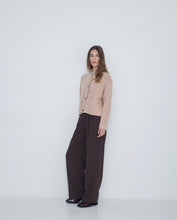 Load image into Gallery viewer, Yerse Nep yarn patch pocket textured cardigan Rosa