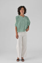 Load image into Gallery viewer, Orfeo Adrian Check blouse with lace - CW CW