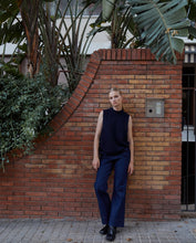 Load image into Gallery viewer, Yerse Tie side knitted tank Dark Navy