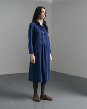 Load image into Gallery viewer, Bibico Jack textured denim shirt dress Indigo