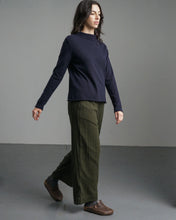 Load image into Gallery viewer, Bibico Aria roll neck merino lambswool jumper Navy