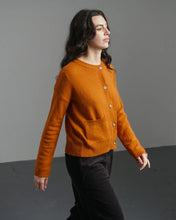 Load image into Gallery viewer, Bibico Mira cropped merino lambswool cardigan Oxide