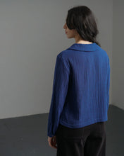 Load image into Gallery viewer, Bibico Jolene gingham textured check shirt Petrol