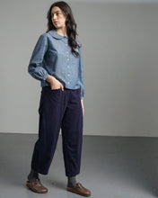 Load image into Gallery viewer, Bibico Jolene peter pan collar shirt Chambray