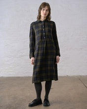 Load image into Gallery viewer, Bibico Alexa big check shirt dress Ink Olive