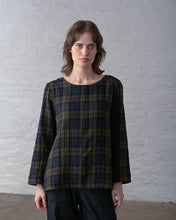 Load image into Gallery viewer, Bibico Liz big check blouse Ink Olive