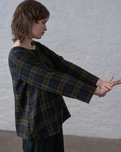 Load image into Gallery viewer, Bibico Liz big check blouse Ink Olive