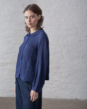 Load image into Gallery viewer, Bibico Jolene textured casual shirt Blue stripe