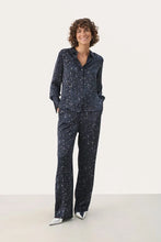 Load image into Gallery viewer, Part Two Maica shirt Dark Navy Leopard