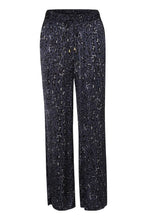 Load image into Gallery viewer, Part Two Maj printed trouser Dark Navy Leopard