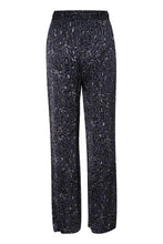 Load image into Gallery viewer, Part Two Maj printed trouser Dark Navy Leopard
