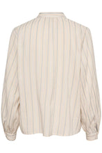 Load image into Gallery viewer, Part Two Epoke pussy bow blouse Faded Denim Stripe