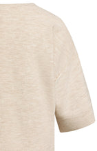 Load image into Gallery viewer, YA YA Fine knit oversized top with half sleeves Beige Melange