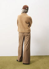 Load image into Gallery viewer, FRNCH Megane plain boucle cardigan Camel