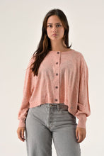 Load image into Gallery viewer, Orfeo Maelie speckled boxy knit cardigan Rose - CW CW