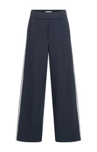 Load image into Gallery viewer, YAYA High waist trousers with side stripes Inkwell Blue
