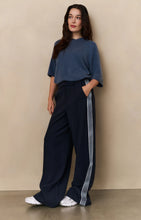 Load image into Gallery viewer, YAYA High waist trousers with side stripes Inkwell Blue