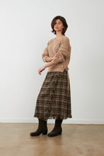 Load image into Gallery viewer, Orfeo Whitney ckecked fringed skirt Autumn Tones