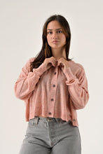 Load image into Gallery viewer, Orfeo Maelie speckled boxy knit cardigan Rose - CW CW