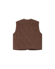 Load image into Gallery viewer, Grace & Mila Seth reversible corduroy waistcoat Chociolate