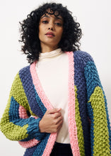 Load image into Gallery viewer, FRNCH Lobelia Chunky vertical stripe cardigan Multicolour