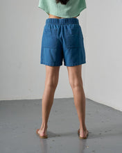 Load image into Gallery viewer, Bibico Petra textured denim day shorts Indigo - CW CW