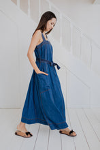 Load image into Gallery viewer, Bonté Keiko multi stitch detail denim sundress Indigo