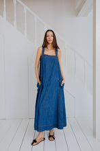 Load image into Gallery viewer, Bonté Keiko multi stitch detail denim sundress Indigo