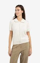 Load image into Gallery viewer, YAYA Crochet edge detail s/s cardigan Beige Melange - CW CW