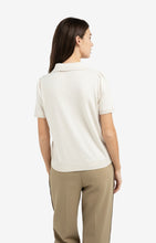 Load image into Gallery viewer, YAYA Crochet edge detail s/s cardigan Beige Melange - CW CW