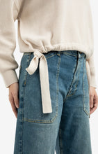 Load image into Gallery viewer, YAYA Hem tie detail sweater Beige Melange - CW CW