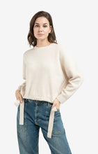 Load image into Gallery viewer, YAYA Hem tie detail sweater Beige Melange - CW CW