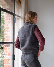 Load image into Gallery viewer, Bibico Peppa textured hand knit waistcoat Dove Grey