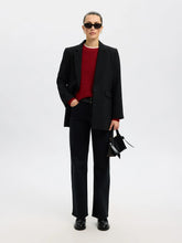 Load image into Gallery viewer, Selected Lulu O neck jumper Equestrian Melange Red