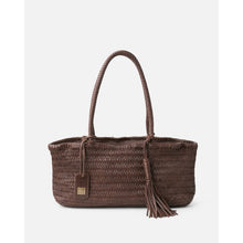Load image into Gallery viewer, Biba Perkins PER10L woven leather bag Dark Brown