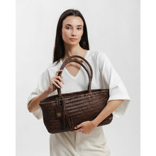 Load image into Gallery viewer, Biba Perkins PER10L woven leather bag Dark Brown