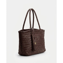 Load image into Gallery viewer, Biba Perkins PER1L woven leather shoulder bag Dark Brown
