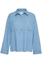 Load image into Gallery viewer, Part Two Emmarose lyocell casual shirt Light Blue Denim