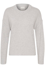 Load image into Gallery viewer, Part Two Charlene relaxed Wool Cashmere blend knit Light Grey Melange