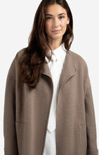 Load image into Gallery viewer, YAYA Coatigan with patch pockets Brown Melange