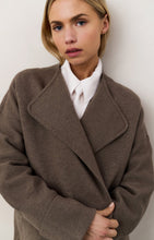 Load image into Gallery viewer, YAYA Coatigan with patch pockets Brown Melange