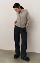 Load image into Gallery viewer, YAYA Double rib detail cardigan Brownish Grey