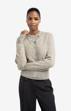 Load image into Gallery viewer, YAYA Double rib detail cardigan Brownish Grey