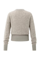 Load image into Gallery viewer, YAYA Double rib detail cardigan Brownish Grey