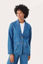 Load image into Gallery viewer, Part Two Cocco blazer Medium Blue Denim