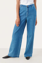 Load image into Gallery viewer, Part Two Coralie wide leg trouser Medium Blue Denim