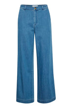 Load image into Gallery viewer, Part Two Coralie wide leg trouser Medium Blue Denim