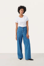 Load image into Gallery viewer, Part Two Coralie wide leg trouser Medium Blue Denim