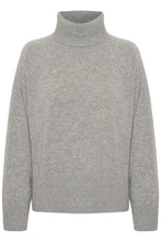 Load image into Gallery viewer, Part Two Leighton roll neck knit Medium Grey Melange
