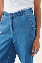 Load image into Gallery viewer, Part Two Coralie wide leg trouser Medium Blue Denim